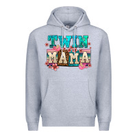 Heather Grey twin mama Premium Hoodie - AdoDesignShop
