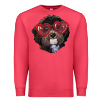 Cardinal havanese dog with love glasses Premium Sweatshirt - RanaPortraitStore