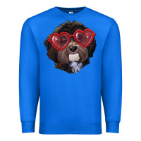 True Royal havanese dog with love glasses Premium Sweatshirt - RanaPortraitStore