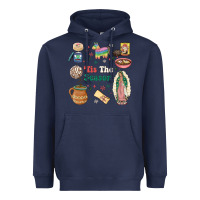 Navy tis the season Heavyweight Hoodie - MaliasSmallBusiness