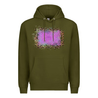 Army Green Old Leopard Purple Glitter Frame Premium Hoodie - Bettercallsaul