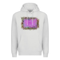 Dove Grey Old Leopard Purple Glitter Frame Premium Hoodie - Bettercallsaul