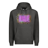 Charcoal Heather Old Leopard Purple Glitter Frame Premium Hoodie - Bettercallsaul