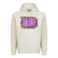 Oatmeal Heather Old Leopard Purple Glitter Frame Premium Hoodie - Bettercallsaul