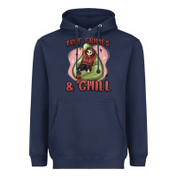 Navy true crimes & chill Heavyweight Hoodie - MaliasSmallBusiness