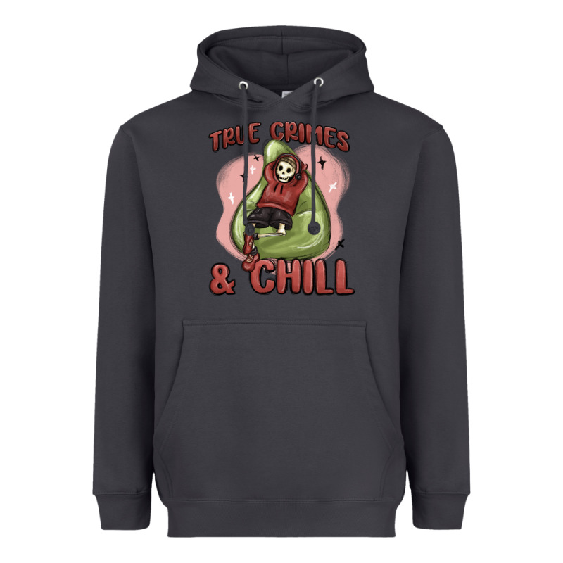True Crimes & Chill Heavyweight Hoodie by MaliasSmallBusiness | Teevron