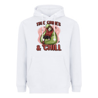 White true crimes & chill Heavyweight Hoodie - MaliasSmallBusiness