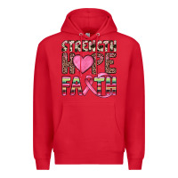 Red strength hope faith Premium Hoodie - JahusDesignShop