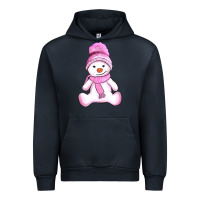 Navy winter pink snowman and hat Urban Hoodie - AdoDesignShop