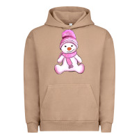 Pigment Burro winter pink snowman and hat Urban Hoodie - AdoDesignShop