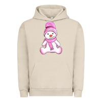 Pigment French Oak winter pink snowman and hat Urban Hoodie - AdoDesignShop