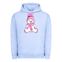 Pigment Grape Ice winter pink snowman and hat Urban Hoodie - AdoDesignShop