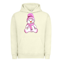 Pigment Pistachio winter pink snowman and hat Urban Hoodie - AdoDesignShop