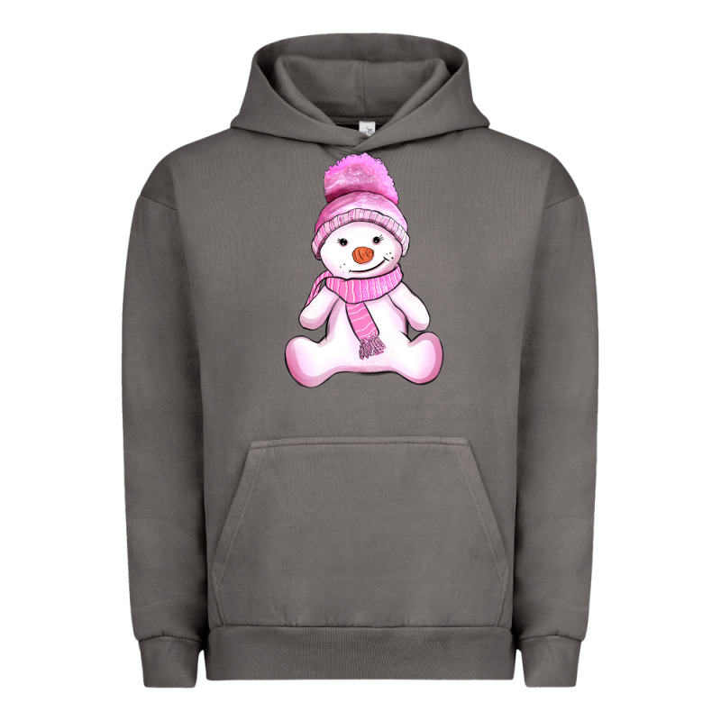 Winter Pink Snowman And Hat Urban Hoodie by AdoDesignShop | Teevron
