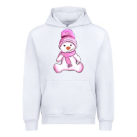 White winter pink snowman and hat Urban Hoodie - AdoDesignShop