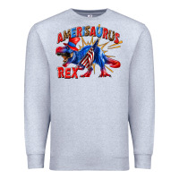 Heather Grey Amerisaurus rex Premium Sweatshirt - texasbilliewilder