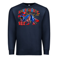 Navy Amerisaurus rex Premium Sweatshirt - texasbilliewilder
