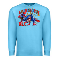 Ocean Blue Amerisaurus rex Premium Sweatshirt - texasbilliewilder