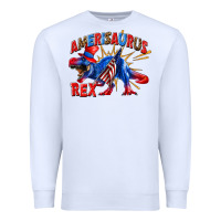 White Amerisaurus rex Premium Sweatshirt - texasbilliewilder