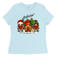 Baby Blue Christmas choir gnomes Ladies Tee - BarkalooDesign