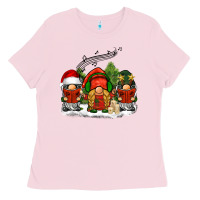 Bubblegum Pink Christmas choir gnomes Ladies Tee - BarkalooDesign