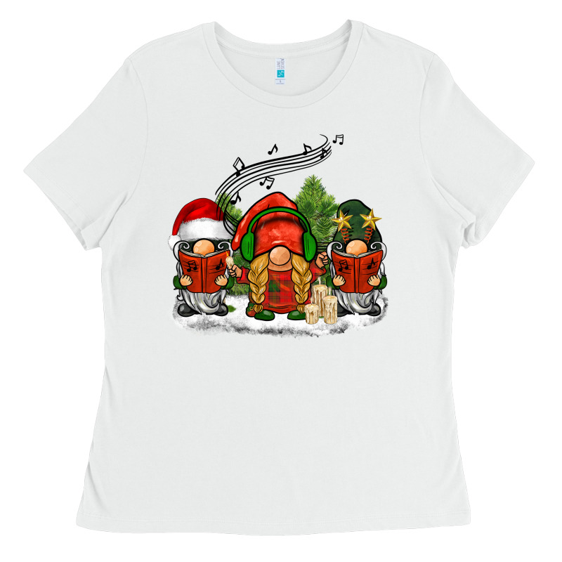 Christmas Choir Gnomes Ladies Tee by BarkalooDesign | Teevron
