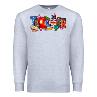 Heather Grey American teacher Premium Sweatshirt - texasbilliewilder