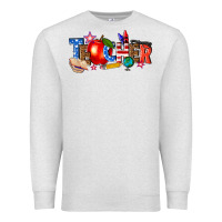 Oatmeal Heather American teacher Premium Sweatshirt - texasbilliewilder
