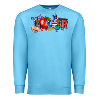 Ocean Blue American teacher Premium Sweatshirt - texasbilliewilder