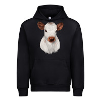 Black White Cute Calf Urban Hoodie - JahusDesignShop