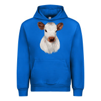 Cobalt White Cute Calf Urban Hoodie - JahusDesignShop