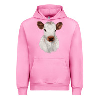 Fuchsia Pink White Cute Calf Urban Hoodie - JahusDesignShop