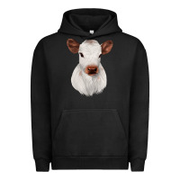 Pigment Black White Cute Calf Urban Hoodie - JahusDesignShop