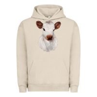 Pigment French Oak White Cute Calf Urban Hoodie - JahusDesignShop