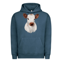 White Cute Calf Urban Hoodie | Teevron