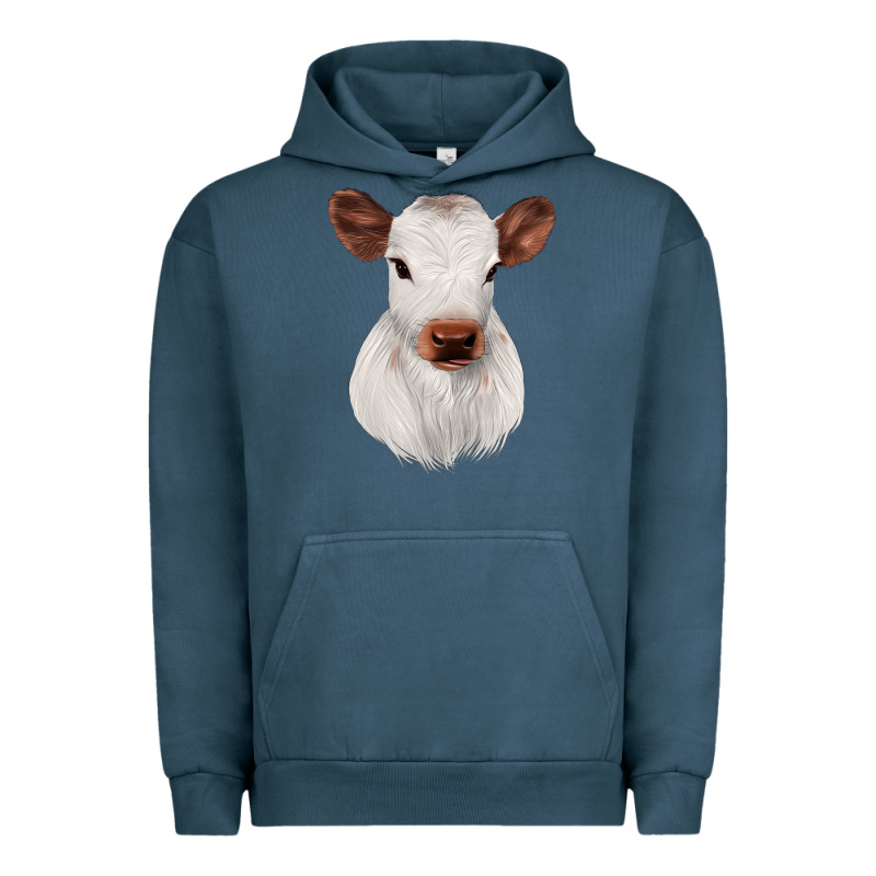 White Cute Calf Urban Hoodie by JahusDesignShop | Teevron