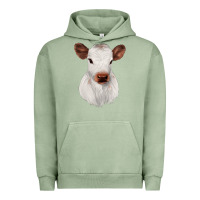 Pigment Oil Green White Cute Calf Urban Hoodie - JahusDesignShop