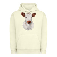 Pigment Pistachio White Cute Calf Urban Hoodie - JahusDesignShop