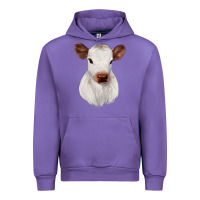 Tulip White Cute Calf Urban Hoodie - JahusDesignShop