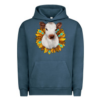 Pigment Midnight Navy sunflower heifer Urban Hoodie - JahusDesignShop