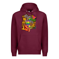 Burgundy mississippi map mardi gras Premium Hoodie - AdoDesignShop