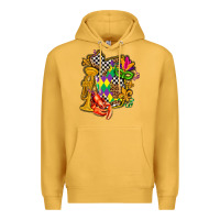 Mustard mississippi map mardi gras Premium Hoodie - AdoDesignShop