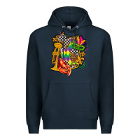 Navy mississippi map mardi gras Premium Hoodie - AdoDesignShop