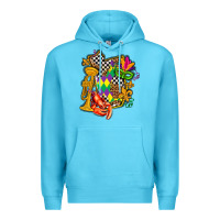Ocean Blue mississippi map mardi gras Premium Hoodie - AdoDesignShop