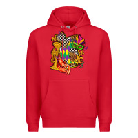 Red mississippi map mardi gras Premium Hoodie - AdoDesignShop