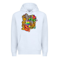 White mississippi map mardi gras Premium Hoodie - AdoDesignShop