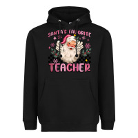 Black santa's favorite teacher Heavyweight Hoodie - MaliasSmallBusiness