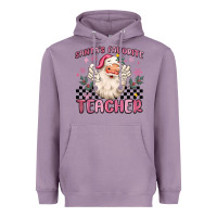 Lavender santa's favorite teacher Heavyweight Hoodie - MaliasSmallBusiness