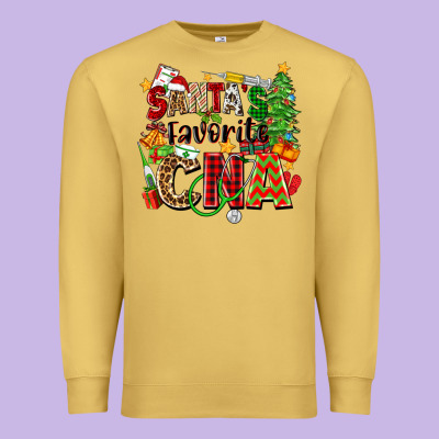 Premium Sweatshirt santa's favorite cna