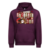 Mauve Wine it's a baseball kinda day Urban Hoodie - Jasminsmagicworld